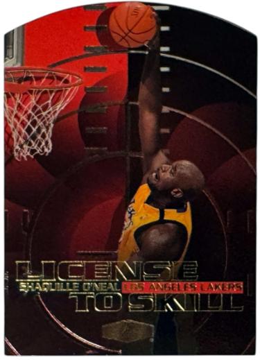 Shaquille O'Neal 1999-00 Fleer Flair Showcase License To Skill Die-Cut Card #2LS (Los Angeles Lakers/HOF)-Powers Sports Memorabilia