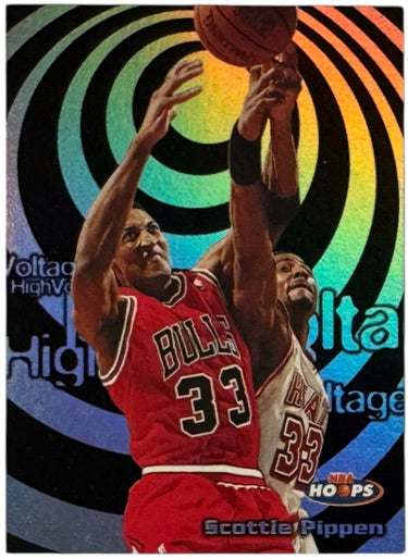 Scottie Pippen 1997-98 NBA Hoops High Voltage Card #17HV (Chicago Bulls/HOF)-Powers Sports Memorabilia