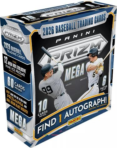 2026 Panini Prizm Baseball MLB Mega Box-6PK/10CPP/60CPB-New/Factory Sealed-Powers Sports Memorabilia