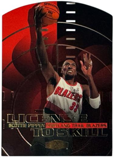 Scottie Pippen 1999-00 Flair Showcase License to Skill Die-Cut Card #8LS (HOF)-Powers Sports Memorabilia