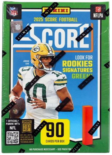 2025 Panini Score Football Blaster Box- 6PK/15CPP/90CPB- New/Factory Sealed-Powers Sports Memorabilia