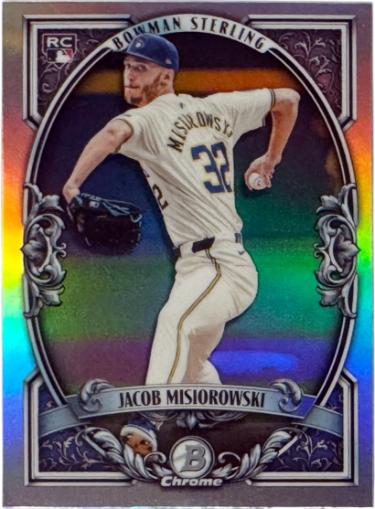 Jacob Misiorowski 2026 Bowman Sterling Rookie Card (RC) #BST-13 (Milwaukee Brewers)-Powers Sports Memorabilia