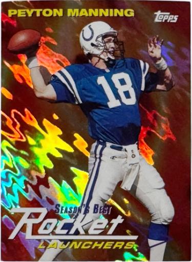 Peyton Manning 1999 Topps Season's Best Rocket Launchers Card #SB10 (Indianapolis Colts/HOF)-Powers Sports Memorabilia
