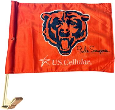 Gale Sayers Autographed Chicago Bears US Cellular Logo 9"x12" Car Flag-Powers Sports Memorabilia