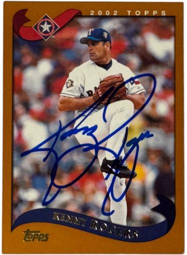 Kenny Rogers 2002 Topps Limited Autographed #48 - Texas Rangers-Powers Sports Memorabilia