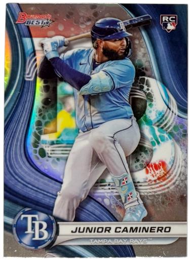 Junior Caminero 2024 Bowman's Best Refractor Rookie Card Rookie #62 Tampa Bay Rays-Powers Sports Memorabilia