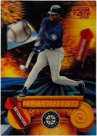 Ken Griffey Jr. 1995 Sportflix Detonators Insert Card #DE3 Seattle Mariners-Powers Sports Memorabilia