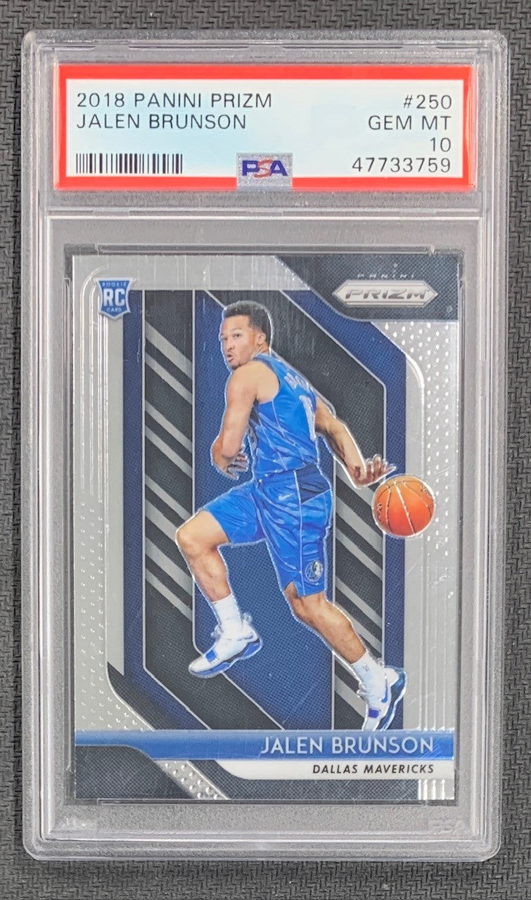 Jalen Brunson 2018 Panini Prizm Basketball Rookie Card #250 Graded PSA 10-Powers Sports Memorabilia