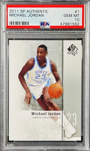 Michael Jordan 2011 Upper Deck SP Authentic Basketball Card #1 Graded PSA 10-Powers Sports Memorabilia