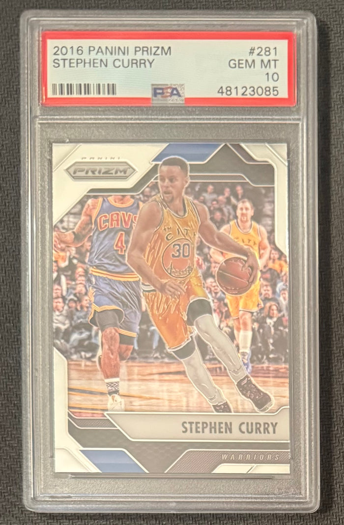 Stephen Curry 2016 Panini Prizm Warriors Card #281 PSA 10