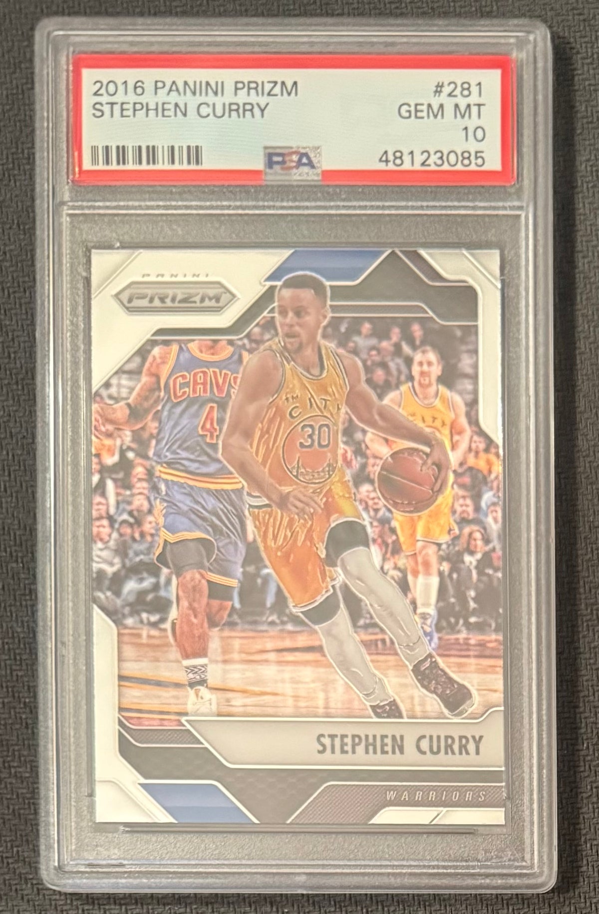 Stephen Curry 2016 Panini Prizm Warriors Card #281 PSA 10