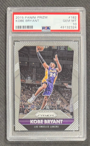 Kobe Bryant 2015 Panini Prizm Basketball Card #182 Graded PSA 10 Cert #49132324-Powers Sports Memorabilia