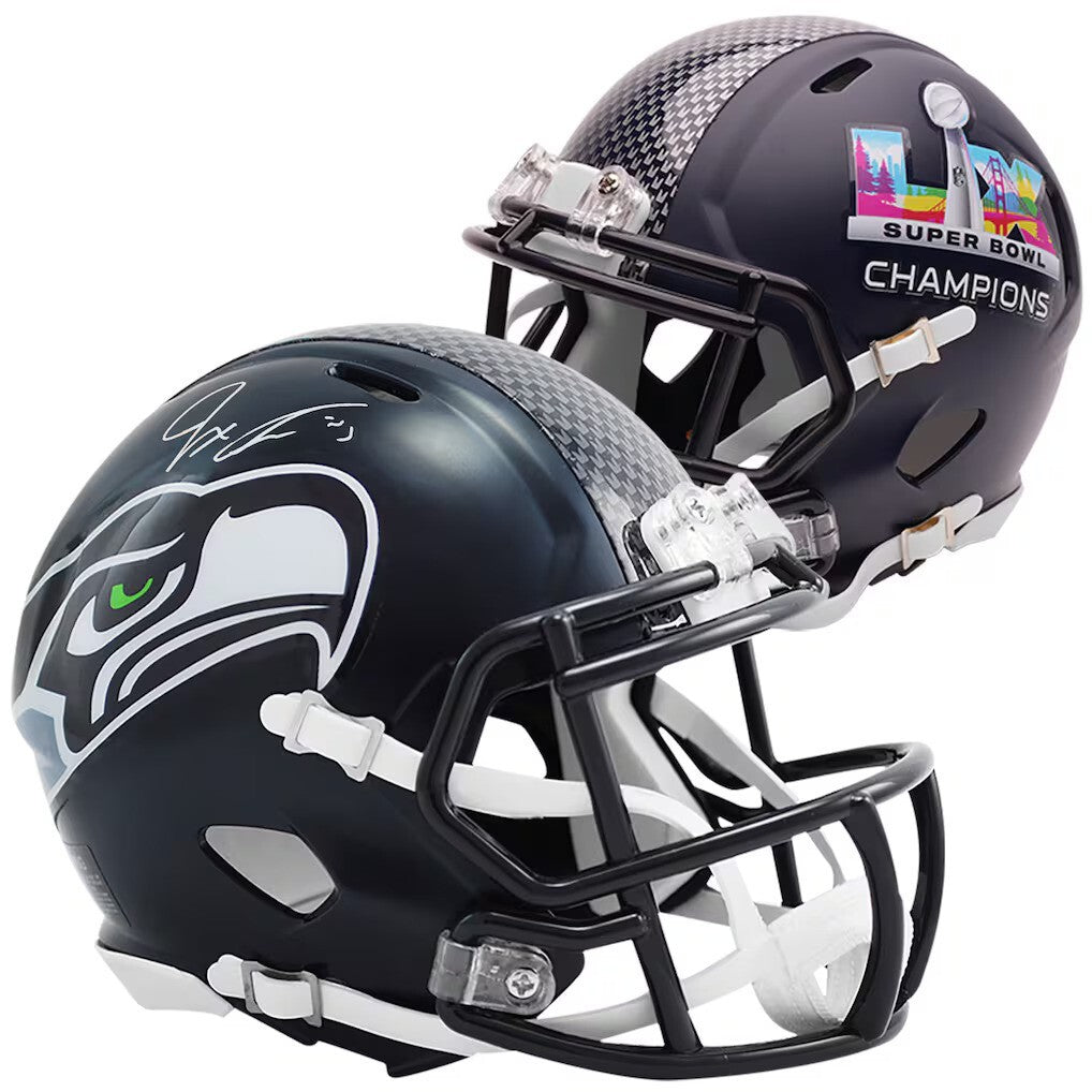 Jaxon Smith-Njigba Seattle Seahawks Autographed Super Bowl LX Champions Riddell Speed Mini Helmet (PRE SALE)-Powers Sports Memorabilia