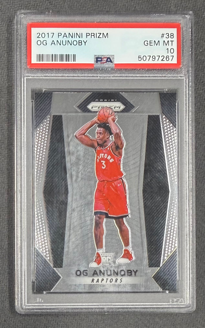 OG Anunoby 2017 Panini Prizm Toronto Raptors Basketball RC Rookie Card #38 Graded PSA 10 Cert #50797267-Powers Sports Memorabilia