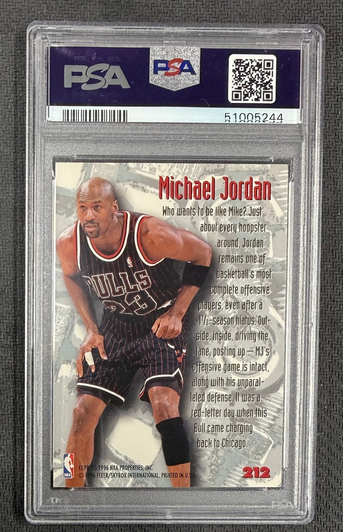 Michael Jordan 1995 Fleer Metal Chicago Bulls Card #212 PSA 7-Powers Sports Memorabilia