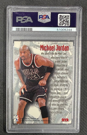 Michael Jordan 1995 Fleer Metal Chicago Bulls Card #212 PSA 7-Powers Sports Memorabilia
