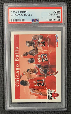 Michael Jordan Scottie Pippen 1992 Hoops Chicago Bulls Card #269 Graded PSA 10-Powers Sports Memorabilia