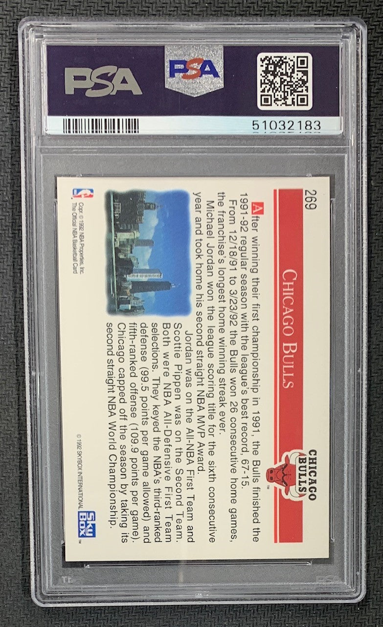 Michael Jordan Scottie Pippen 1992 Hoops Chicago Bulls Card #269 Graded PSA 10-Powers Sports Memorabilia