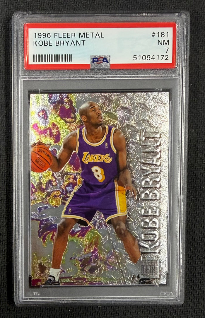 Kobe Bryant 1996 Fleer Metal Lakers Rookie Card #181 PSA 7