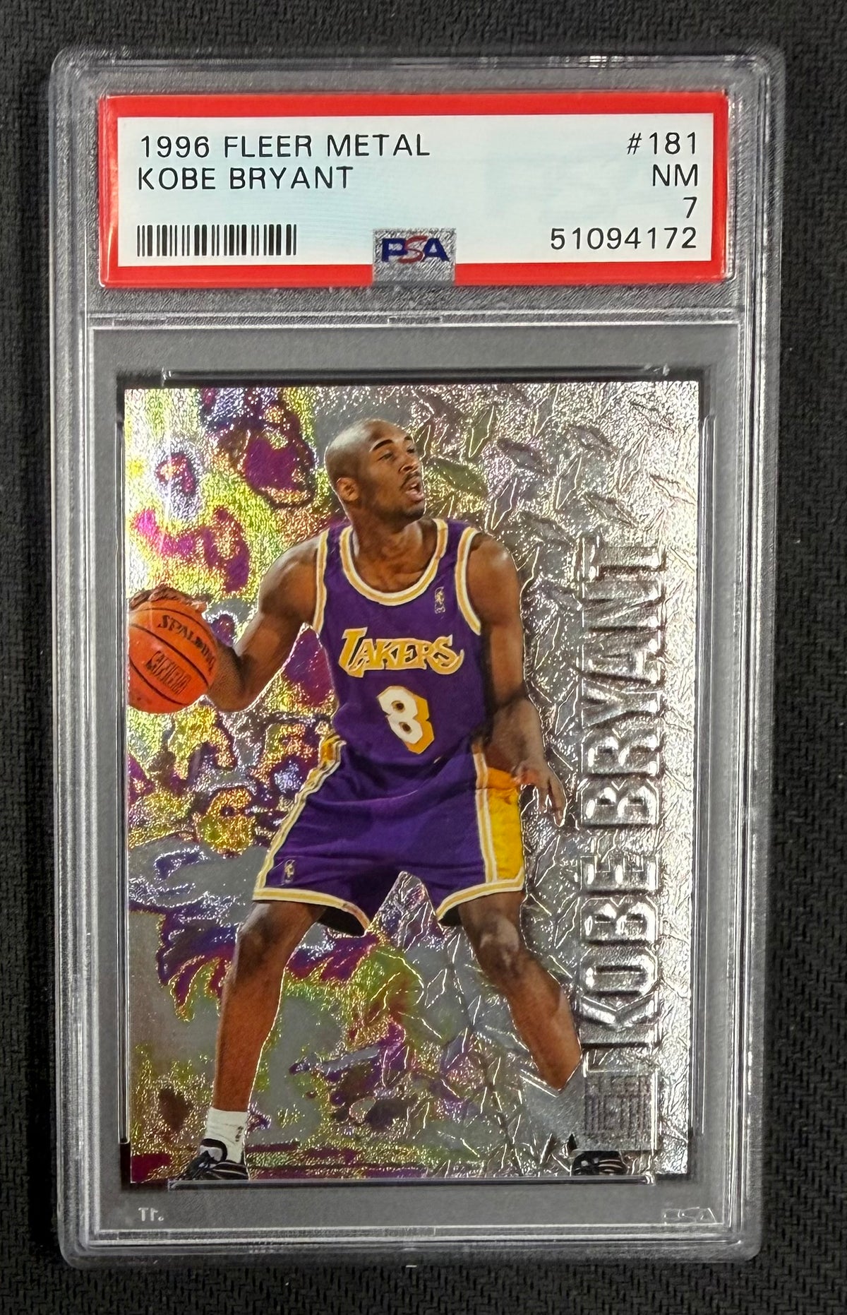 Kobe Bryant 1996 Fleer Metal Lakers Rookie Card #181 PSA 7
