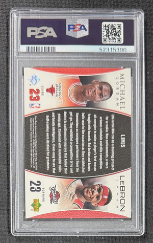 Michael Jordan LeBron 2005 Upper Deck Bonus Pack Basketball Card #LJMJ5 Graded PSA 7-Powers Sports Memorabilia