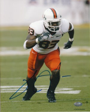 Sinorice Moss Autographed Miami Hurricanes 16x20 Photo-Powers Sports Memorabilia