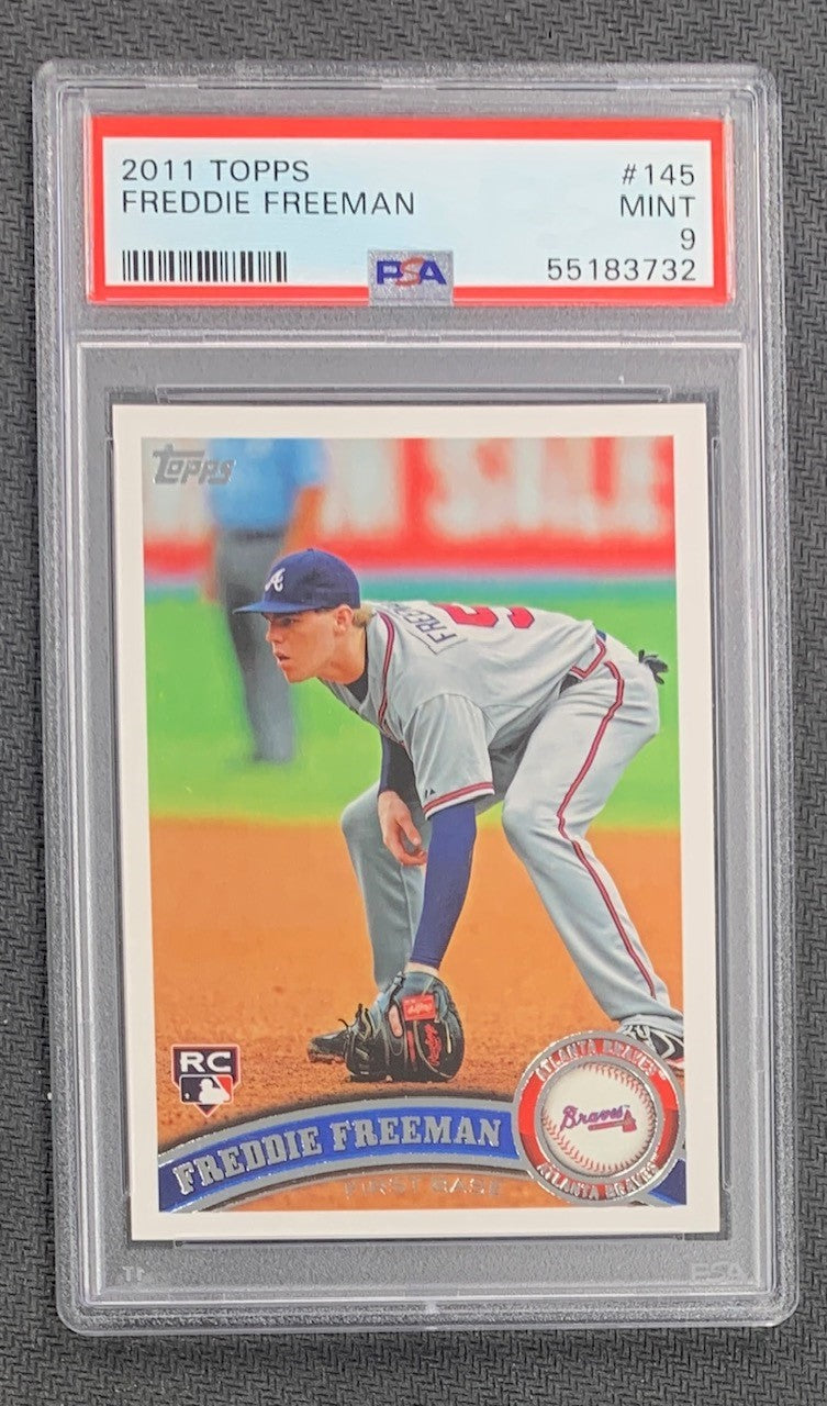 Freddie Freeman 2011 Topps Baseball Rookie Card #145 Graded PSA 9-Powers Sports Memorabilia