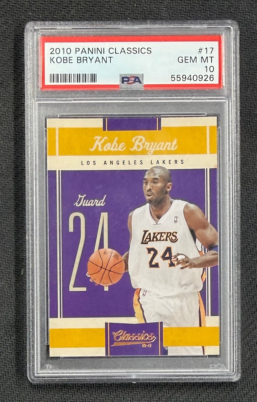 Kobe Bryant 2010 Panini Classics Basketball Card #17 Graded PSA 10 Cert #55940926-Powers Sports Memorabilia