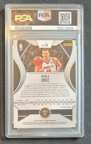 Nikola Jokic 2019 Panini Prizm Purple Wave Basketball Card #84 Graded PSA 10 Cert #56218985-Powers Sports Memorabilia