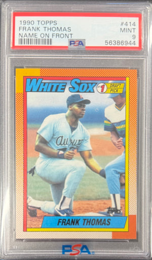 Frank Thomas 1990 Topps Name on Front Rookie Card #414 PSA 9