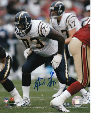 Marcus McNeill Autographed San Diego Chargers 8x10 Photo - CTBL_005721b-Powers Sports Memorabilia
