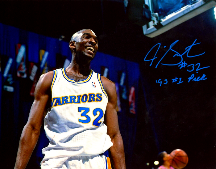 Joe Smith Signed Golden State Warriors 8x10 Photo w/ 95 #1 Pick LSCM Authenticated #2-Powers Sports Memorabilia