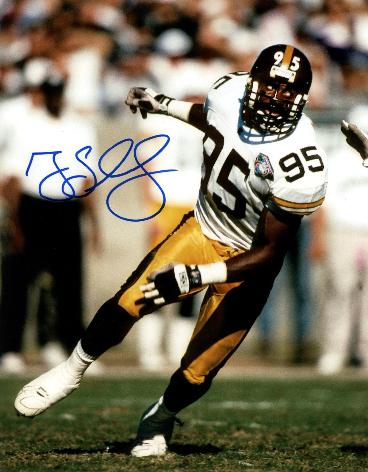 Greg Lloyd Signed Autographed Pittsburgh Steelers 8x10 Photo LSCM COA-Powers Sports Memorabilia