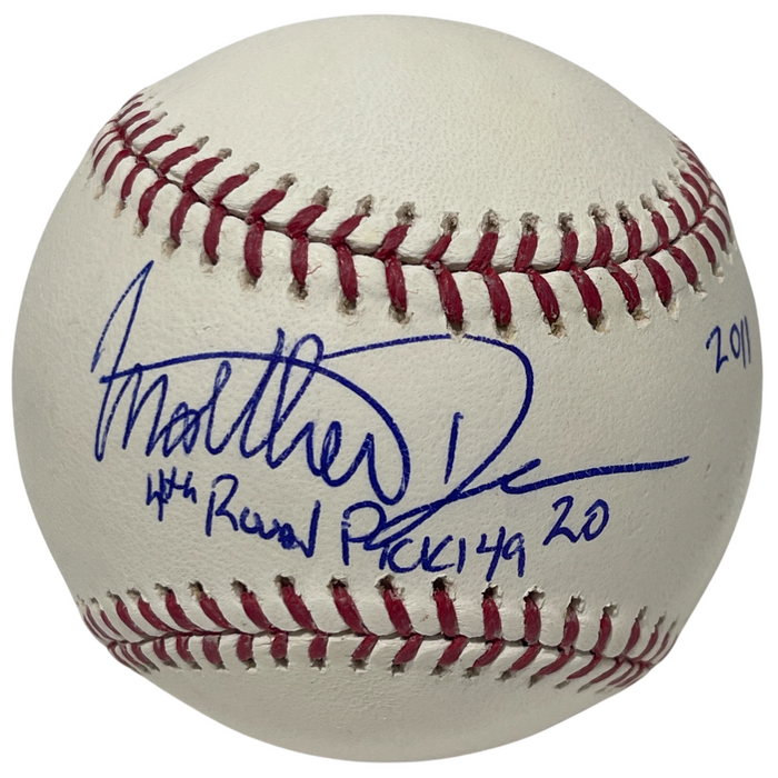 Matthew Duran Signed ROMLB Baseball w/ 2011 4th Round Pick Insc Yankees LSCM Authenticated-Powers Sports Memorabilia
