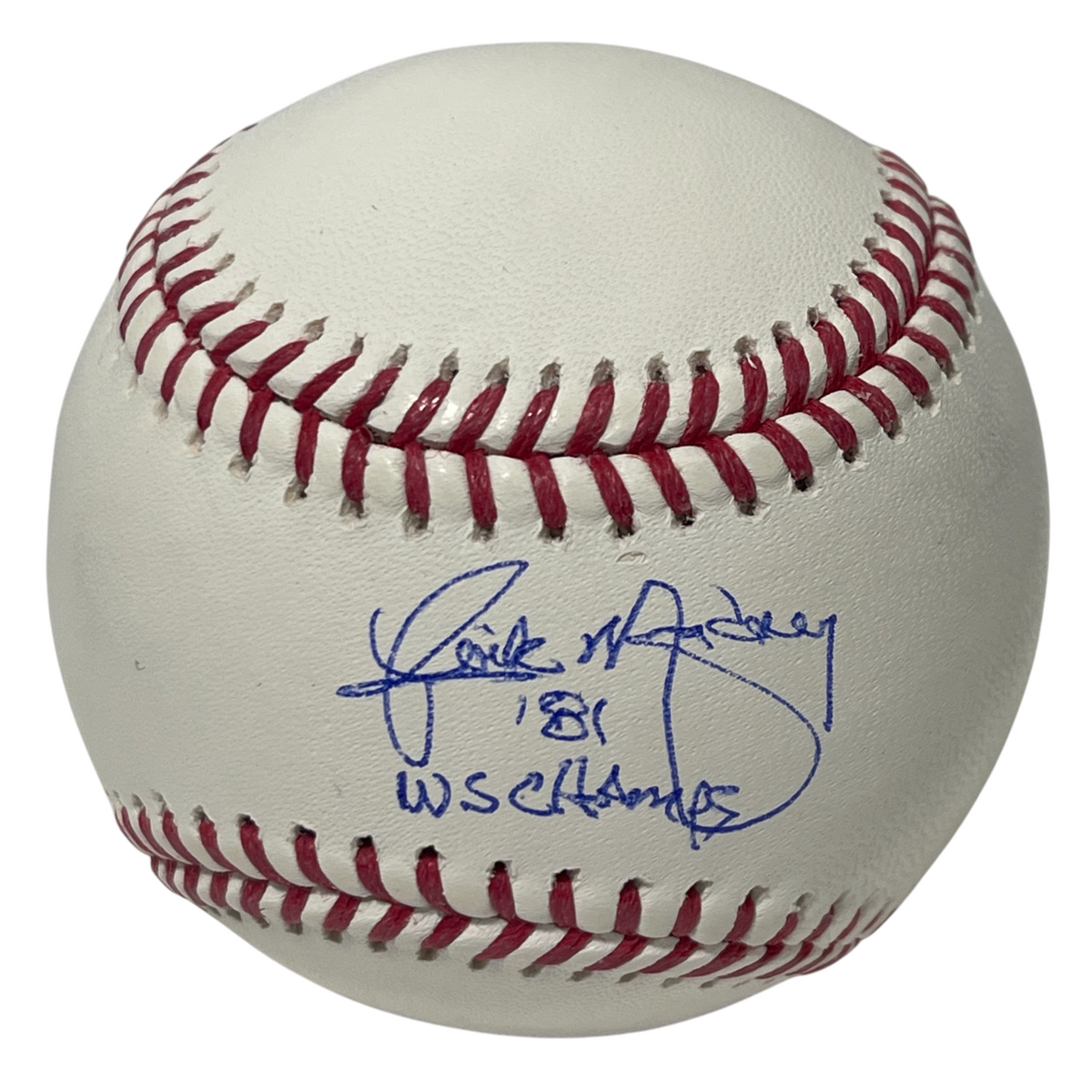 Rick Monday Signed ROMLB Baseball w/ 81 WS Champs Beckett Witness Authenticated-Powers Sports Memorabilia
