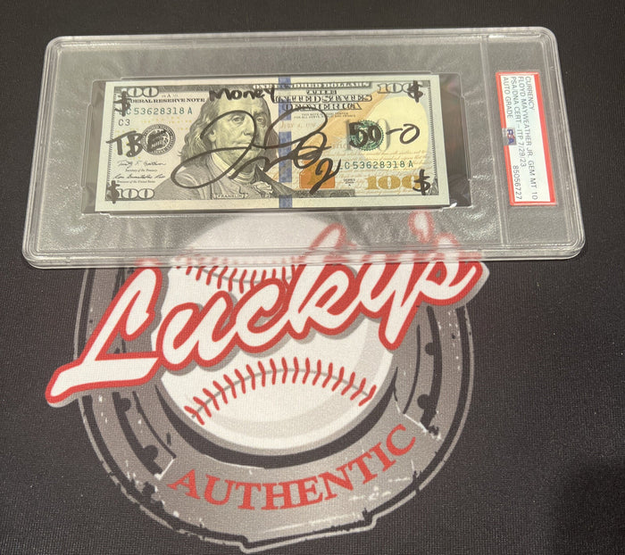 Floyd Mayweather Jr Signed $100 Bill US Currency x4 Inscriptions PSA 10 Auto B-Powers Sports Memorabilia