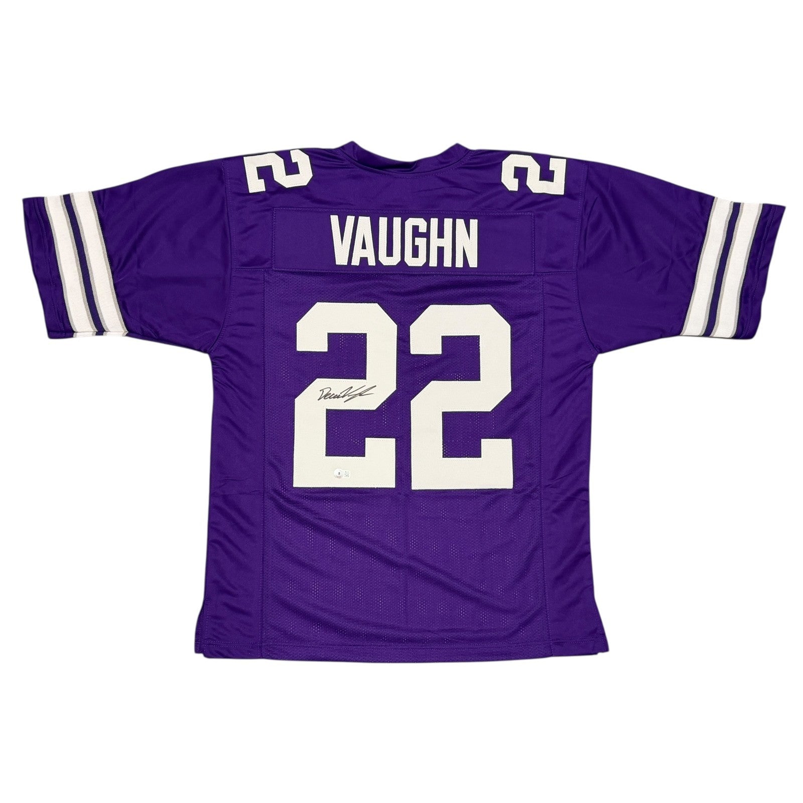 Deuce Vaughn Signed Kansas State Custom Jersey Beckett Witness Authenticated-Powers Sports Memorabilia