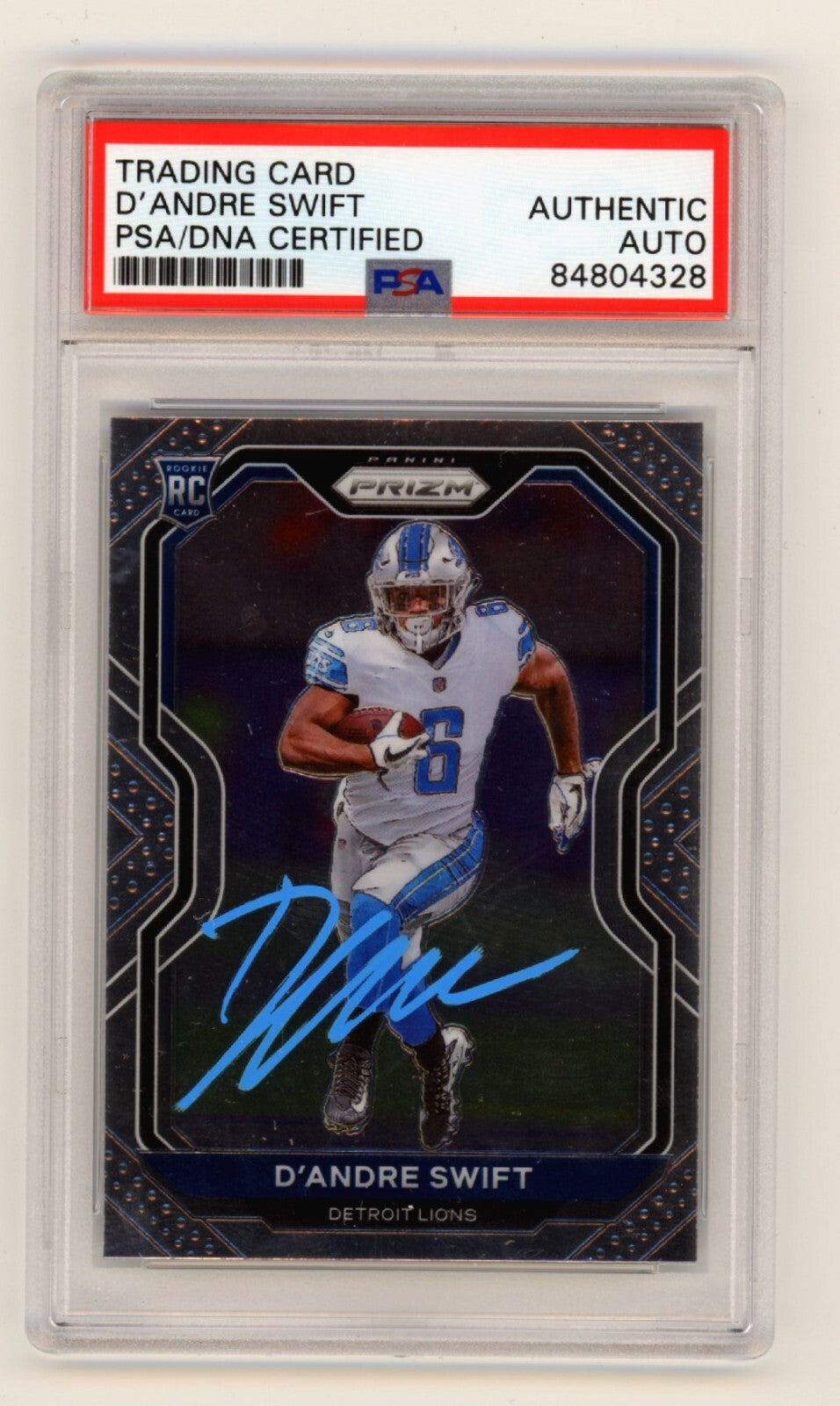 D'Andre Swift 2020 Panini Prizm #358 Rookie RC Signed PSA/DNA Authenticated Bears-Powers Sports Memorabilia
