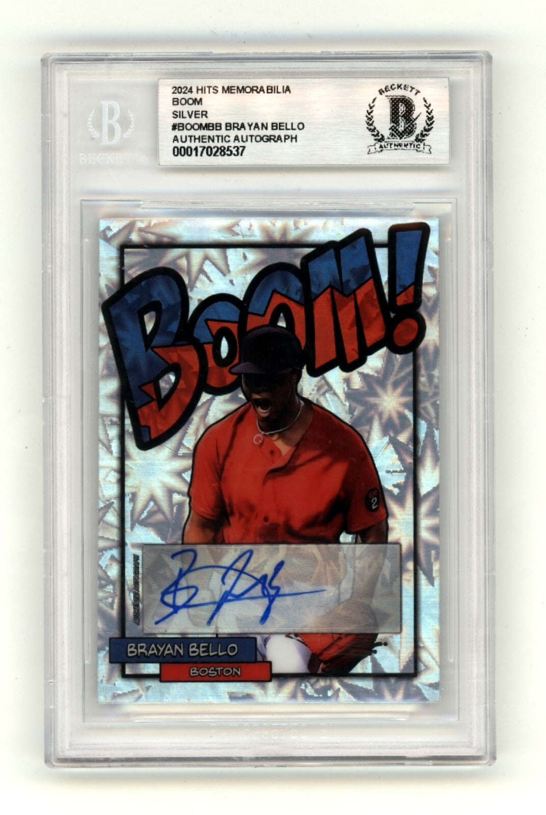 Brayan Bello 2024 Hits Memorabilia BOOM Silver Signed BGS BAS Auto Red Sox-Powers Sports Memorabilia