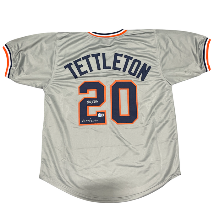 Mickey Tettleton Signed Detroit Tigers Custom Jersey 2x AS/3x SS Beckett BAS COA-Powers Sports Memorabilia