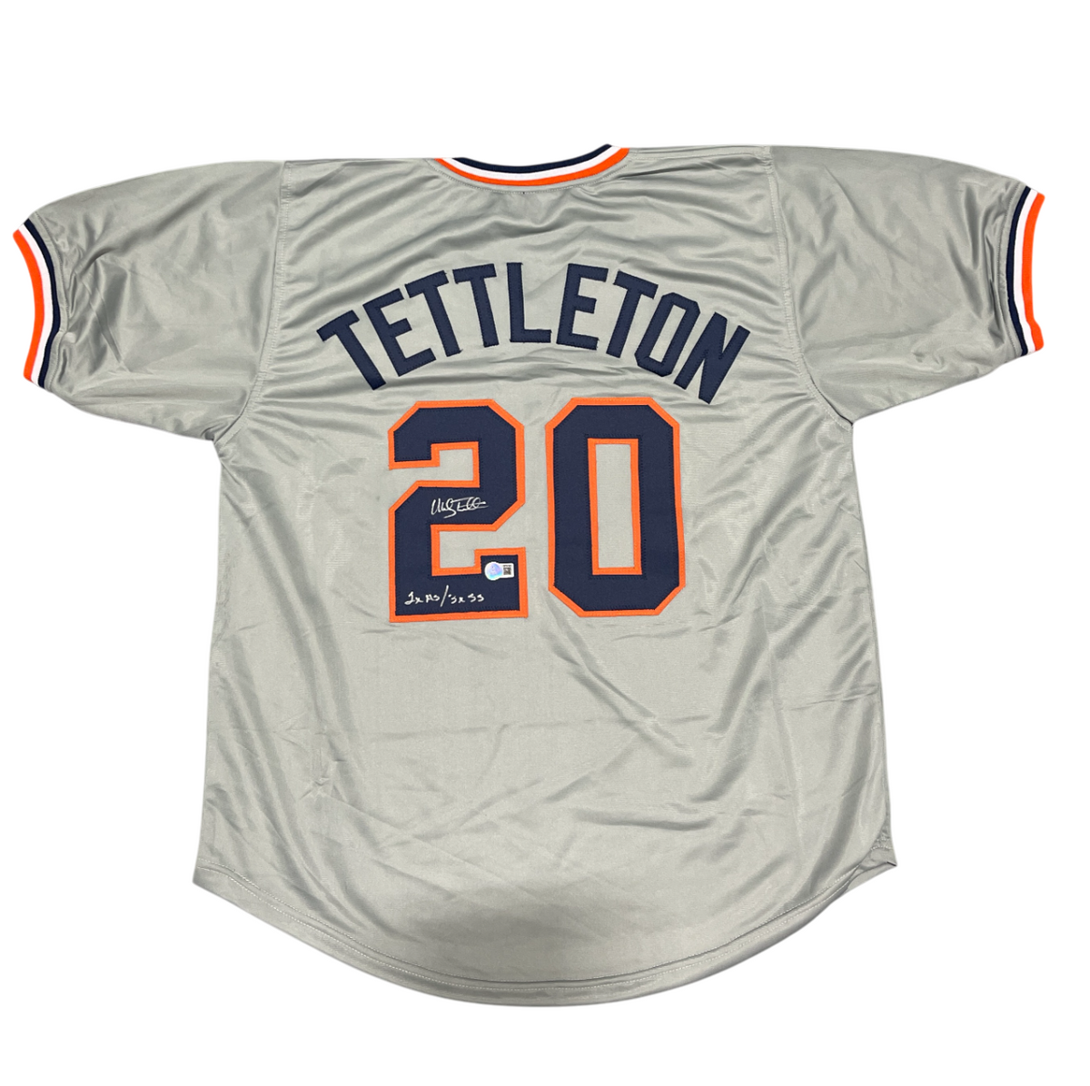 Mickey Tettleton Signed Detroit Tigers Custom Jersey 2x AS/3x SS Beckett BAS COA-Powers Sports Memorabilia