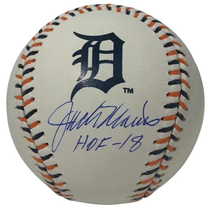Jack Morris Signed Tigers Logo Baseball w/ HOF 18 JSA Witness Authenticated-Powers Sports Memorabilia