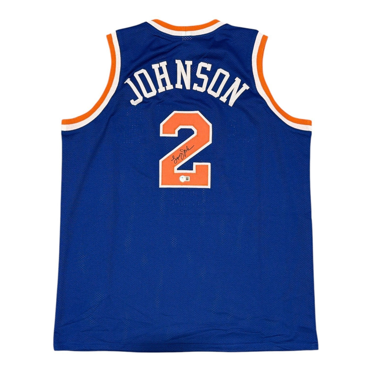 Larry Johnson Signed Custom Jersey Beckett Witness Authenticated-Powers Sports Memorabilia