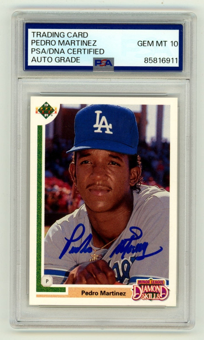 Pedro Martinez 1991 Upper Deck #2F Signed Rookie RC PSA 10 Auto Dodgers HOF-Powers Sports Memorabilia