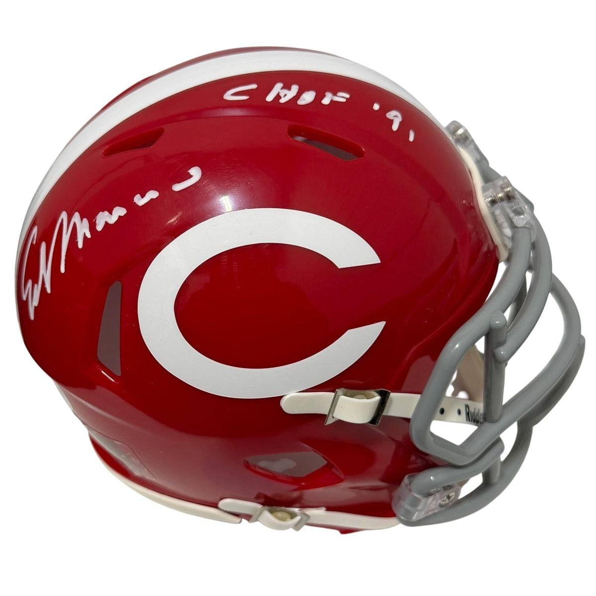 Ed Marinaro Signed Cornell Big Red Custom Mini Helmet w/ CHOF 91 JSA Witness COA-Powers Sports Memorabilia