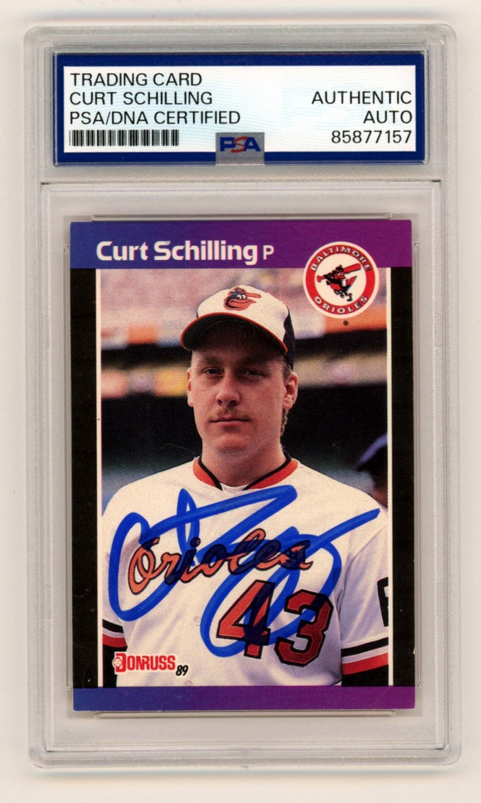 Curt Schilling 1989 Donruss #635 Signed Rookie RC PSA/DNA Authenticated-Powers Sports Memorabilia