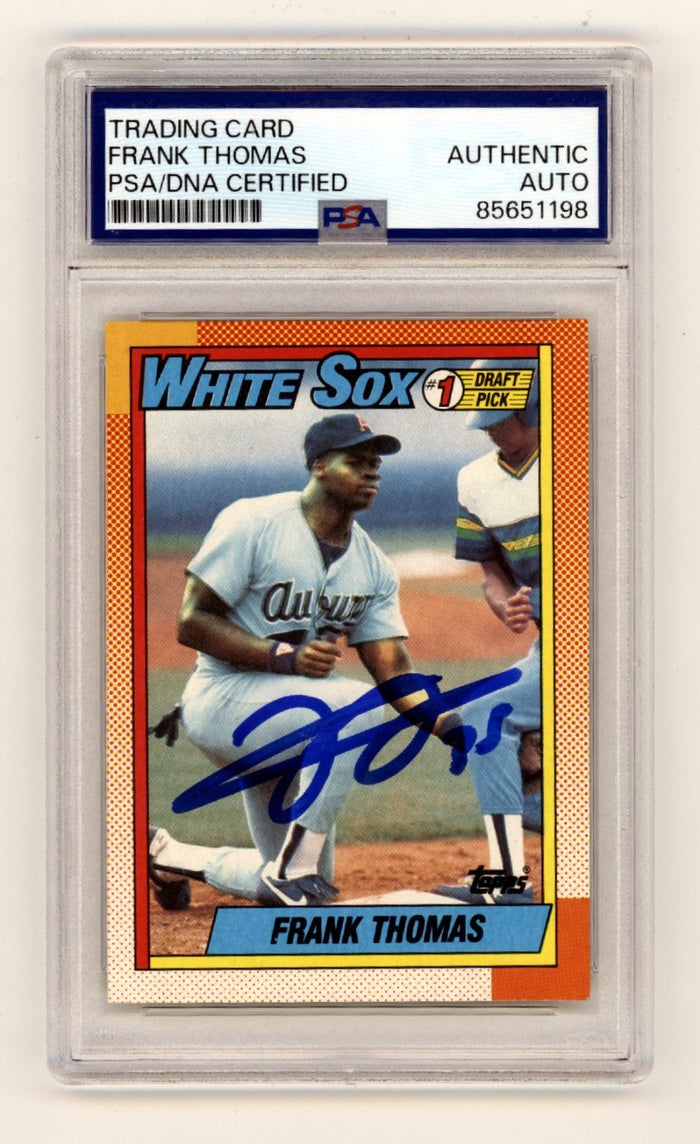 Frank Thomas 1990 Topps #414 Rookie RC Signed PSA/DNA Authenticated White Sox-Powers Sports Memorabilia