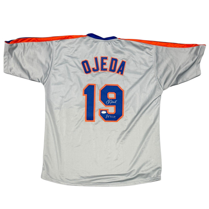 Bobby Ojeda Signed Custom Jersey w/ 86 WSC JSA Witness Authenticated-Powers Sports Memorabilia