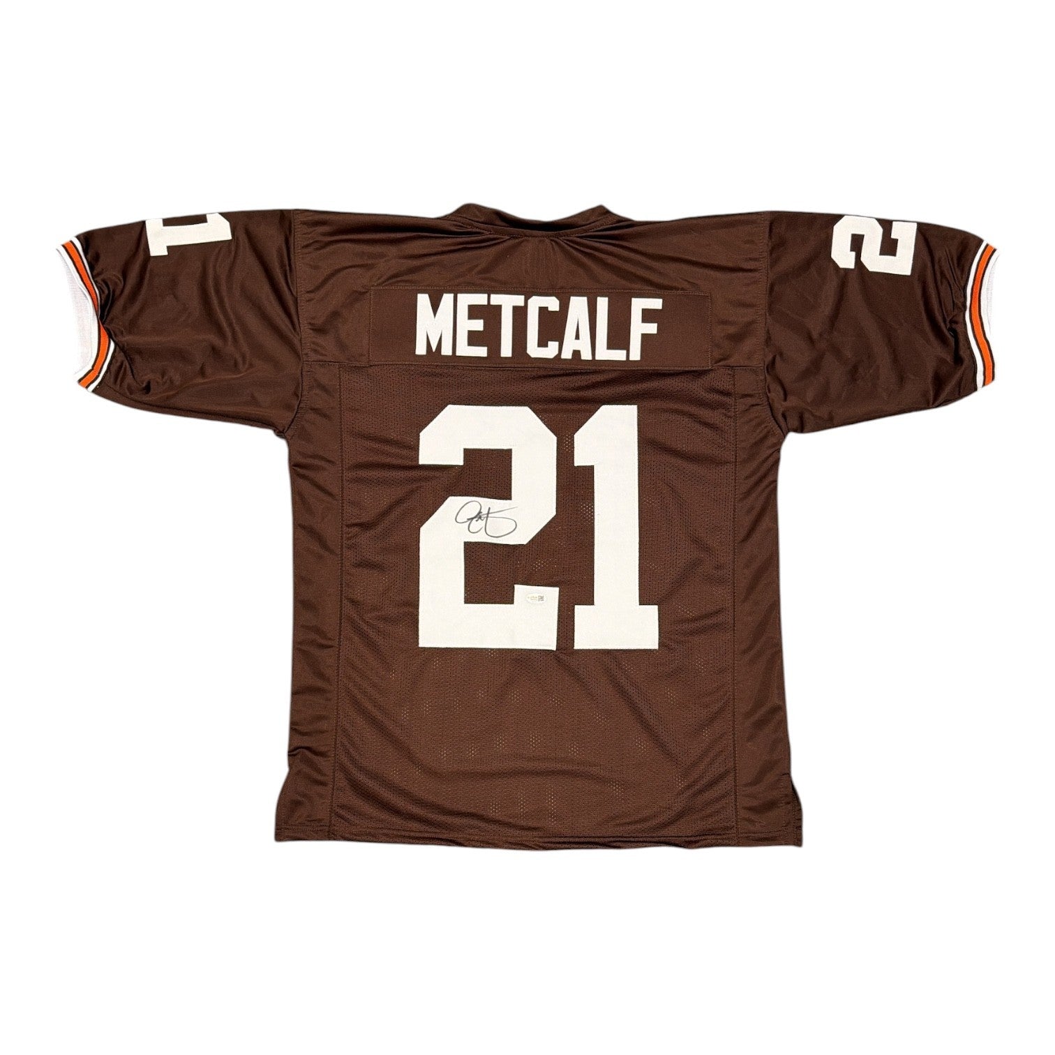 Eric Metcalf Signed Custom Jersey JSA Witness Authenticated-Powers Sports Memorabilia