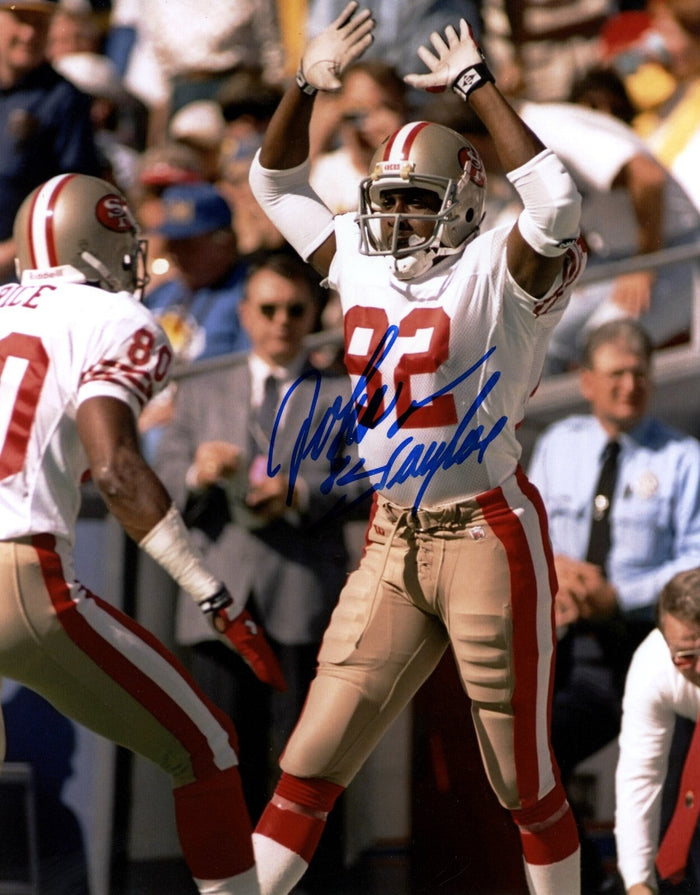 John Taylor Signed San Francisco 49ers 8x10 Photo LSCM Authenticated #2-Powers Sports Memorabilia